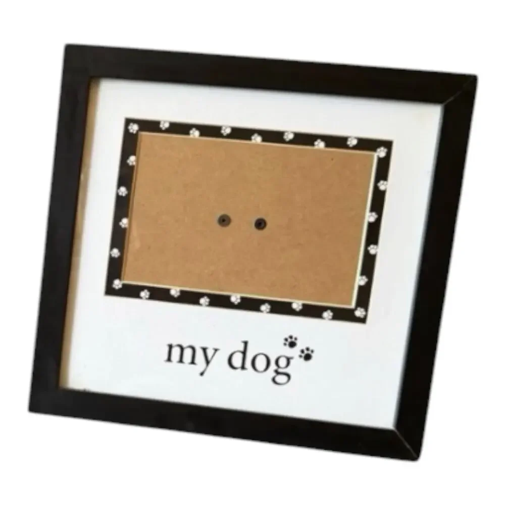 Prinz “My Dog” Black Natural Pine Wood Two Way Easel Wall Hangers Picture Frame